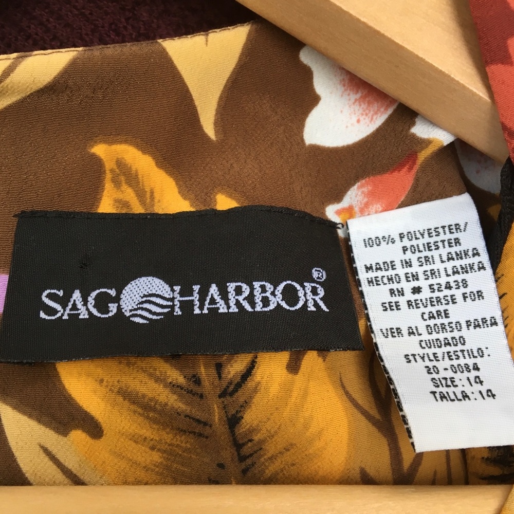 Sag Harbor cottage core floral maxi dress orange pink purple - Picture 4 of 5